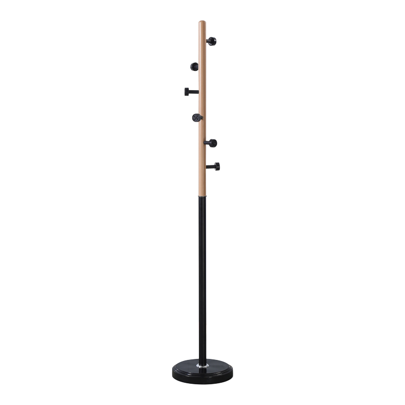 Varëse rrobash Sinem pakoworld metalike në ngjyrë të zezë-natyrale D30x175cm