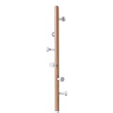 Varëse rrobash Sinem pakoworld metalike në ngjyrë të bardhë-natyrale D30x175cm