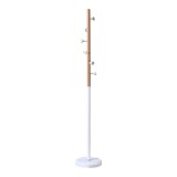 Varëse rrobash Sinem pakoworld metalike në ngjyrë të bardhë-natyrale D30x175cm