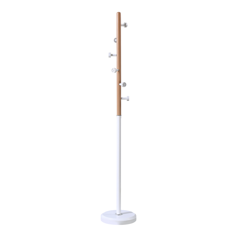 Varëse rrobash Sinem pakoworld metalike në ngjyrë të bardhë-natyrale D30x175cm