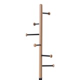 Varëse rrobash Serea pakoworld metalike në ngjyrë të zezë-natyrale D30x175cm