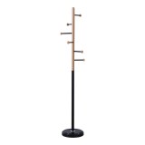 Varëse rrobash Serea pakoworld metalike në ngjyrë të zezë-natyrale D30x175cm