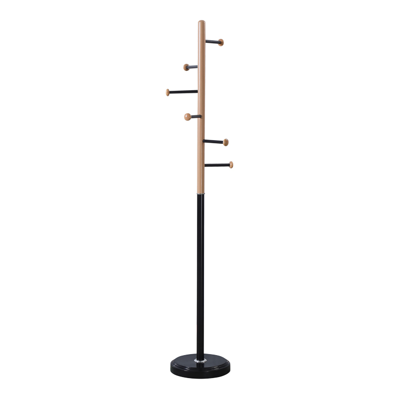 Varëse rrobash Serea pakoworld metalike në ngjyrë të zezë-natyrale D30x175cm