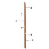 Varëse rrobash Serea pakoworld metalike në ngjyrë të bardhë-natyrale D30x175cm