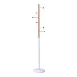 Varëse rrobash Serea pakoworld metalike në ngjyrë të bardhë-natyrale D30x175cm