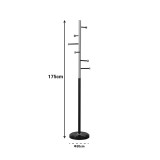 Varëse rrobash Serea pakoworld metalike në ngjyrë të bardhë-natyrale D30x175cm