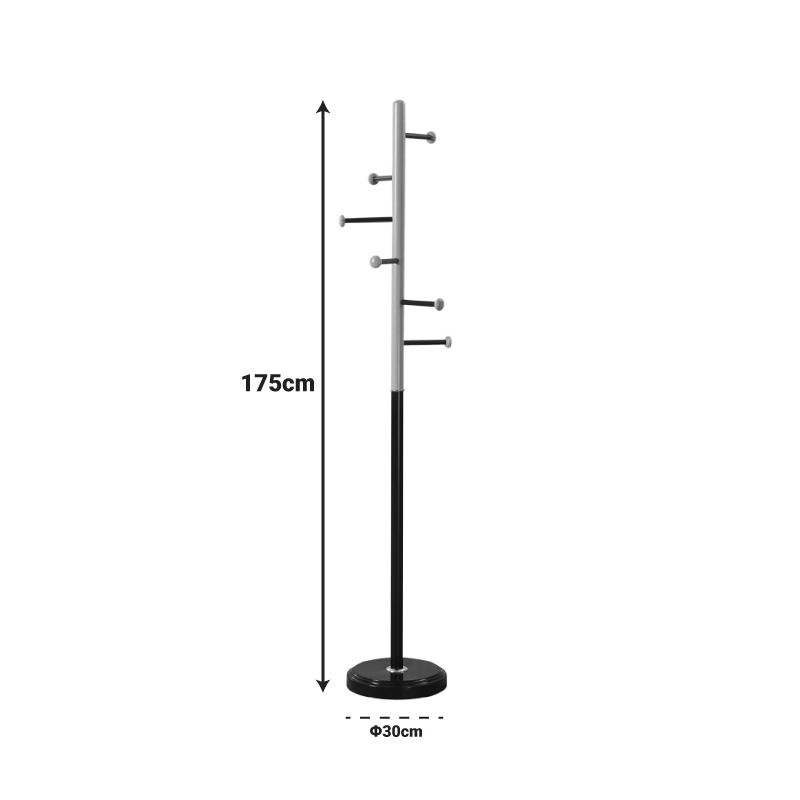Varëse rrobash Serea pakoworld metalike në ngjyrë të bardhë-natyrale D30x175cm
