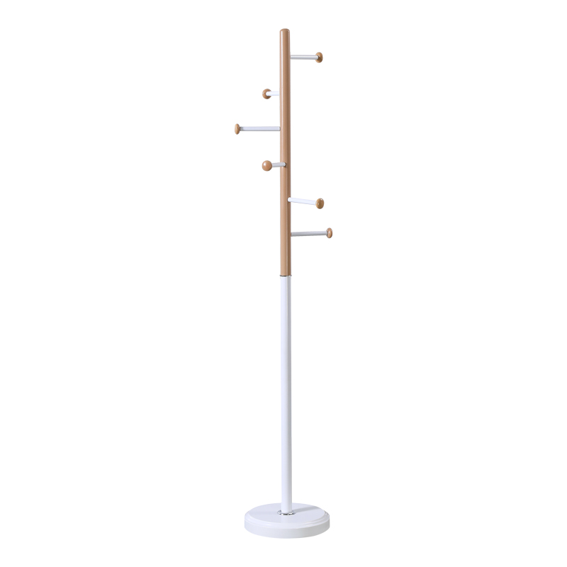Varëse rrobash Serea pakoworld metalike në ngjyrë të bardhë-natyrale D30x175cm