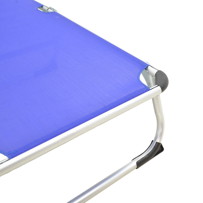 Shezlong plazhi Fevepe pakoworld alumini i rëndë-textilene në nuancë blu 58.5x185x29.5cm