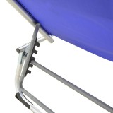 Shezlong plazhi Fevepe pakoworld alumini i rëndë-textilene në nuancë blu 58.5x185x29.5cm