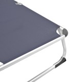 Shezlong plazhi Fevepe pakoworld i rëndë alumin-tekstil në nuancë antraciti 58.5x185x29.5cm