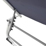 Shezlong plazhi Fevepe pakoworld i rëndë alumin-tekstil në nuancë antraciti 58.5x185x29.5cm