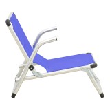 Karrige plazhi Plazo pakoworld alumin-tekstil në nuancë blu 55x70x59cm