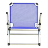 Karrige plazhi Plazo pakoworld alumin-tekstil në nuancë blu 55x70x59cm