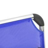Karrige plazhi Plazo pakoworld alumin-tekstil në nuancë blu 55x70x59cm