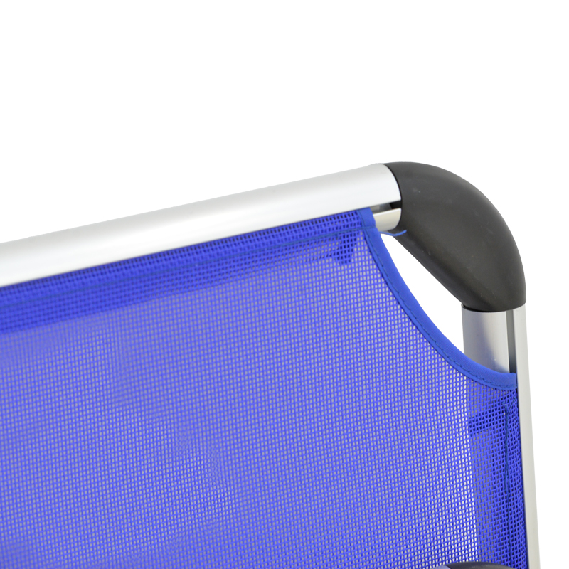 Karrige plazhi Plazo pakoworld alumin-tekstil në nuancë blu 55x70x59cm