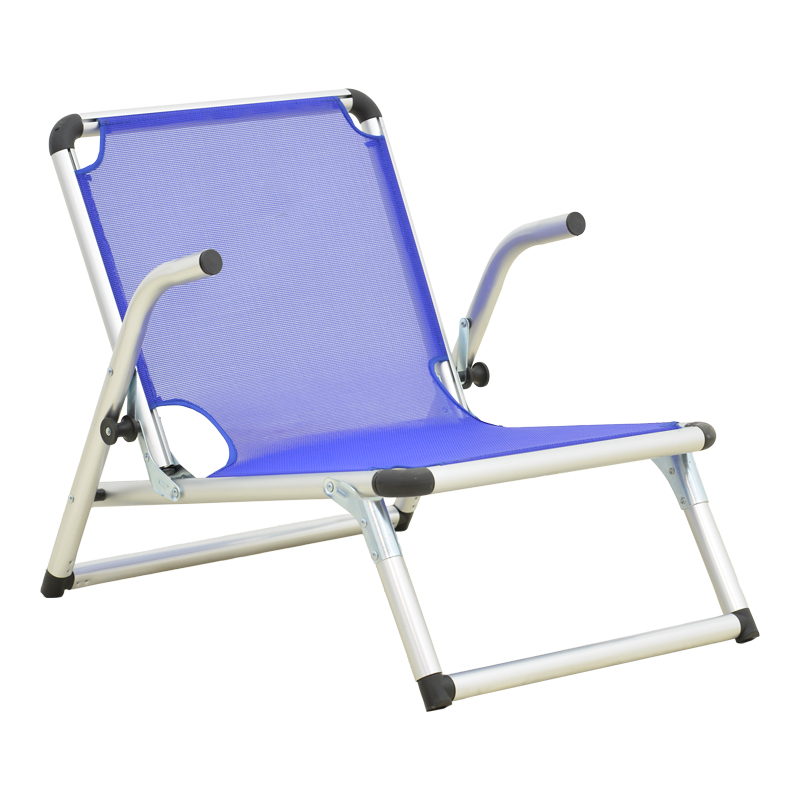 Karrige plazhi Plazo pakoworld alumin-tekstil në nuancë blu 55x70x59cm