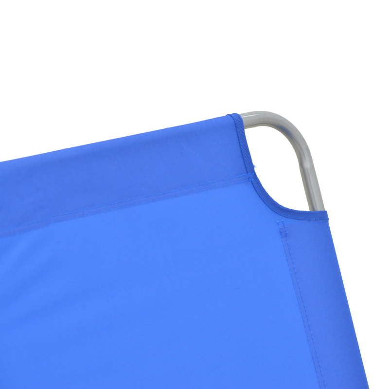 Shezlong plazhi Pasein pakoworld metal-textilene në nuancë blu 55x185x24cm