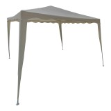 Gazebo pakoworld kornizë metalike - pëlhurë bezhë 3x3m