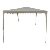 Gazebo pakoworld kornizë metalike - pëlhurë bezhë 3x3m