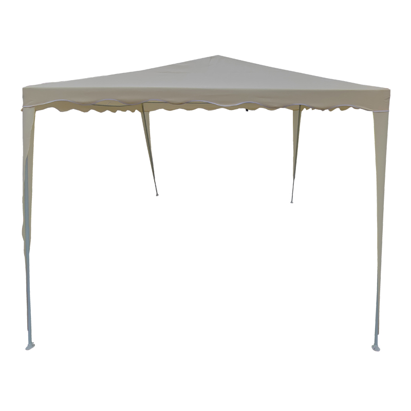 Gazebo pakoworld kornizë metalike - pëlhurë bezhë 3x3m