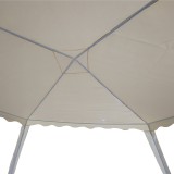 Gazebo pakoworld kornizë metalike - pëlhurë bezhë 3x3m