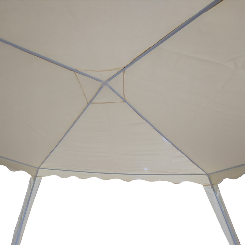 Gazebo pakoworld kornizë metalike - pëlhurë bezhë 3x3m