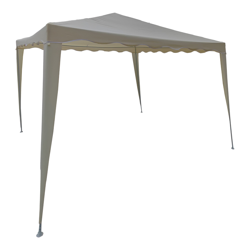 Gazebo pakoworld kornizë metalike - pëlhurë bezhë 3x3m