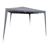 Gazebo pakoworld kornizë metalike - pëlhurë antracit 3x3m