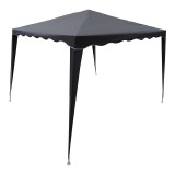 Gazebo pakoworld kornizë metalike - pëlhurë antracit 3x3m