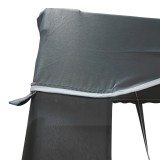 Gazebo pakoworld kornizë metalike - pëlhurë antracit 3x3m