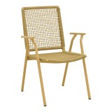 Fotel Weave pakoworld i palosshëm alumini-pe litar në nuancë bezhë 57x63x86cm