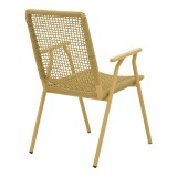 Fotel Weave pakoworld i palosshëm alumini-pe litar në nuancë bezhë 57x63x86cm
