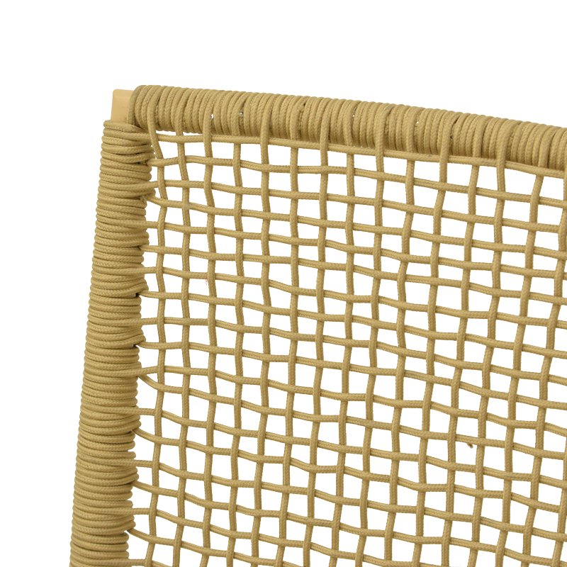 Fotel Weave pakoworld i palosshëm alumini-pe litar në nuancë bezhë 57x63x86cm