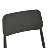 Karrige Giardino pakoworld alumini i palosshëm në të zezë -rattan PE në nuancë natyrale 45x56x82cm