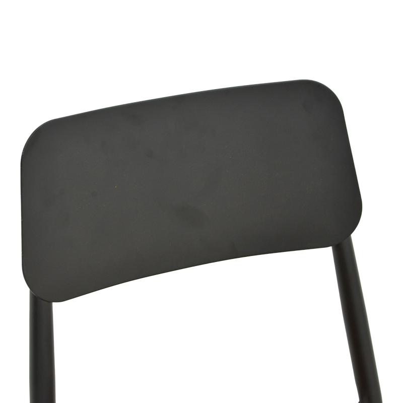 Karrige Giardino pakoworld alumini i palosshëm në të zezë -rattan PE në nuancë natyrale 45x56x82cm