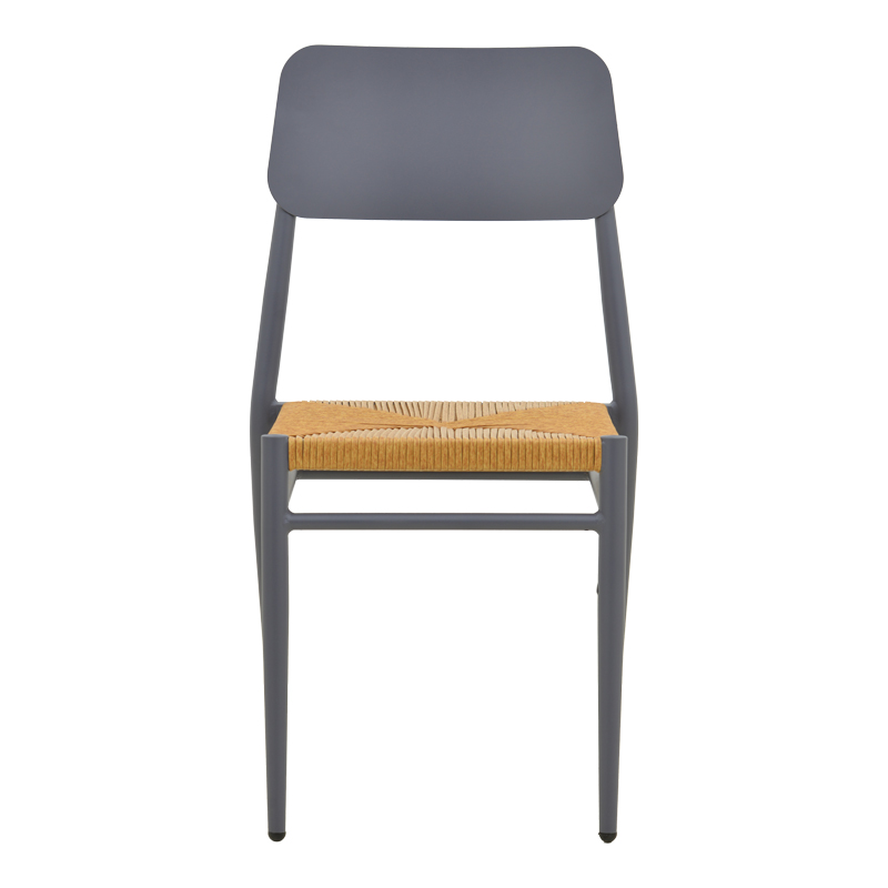 Karrige Giardino pakoworld e palosshme alumini në antracit -pe rattan në nuancë natyrale 45x56x82cm