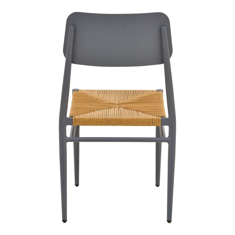 Karrige Giardino pakoworld e palosshme alumini në antracit -pe rattan në nuancë natyrale 45x56x82cm