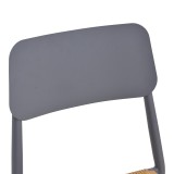 Karrige Giardino pakoworld e palosshme alumini në antracit -pe rattan në nuancë natyrale 45x56x82cm
