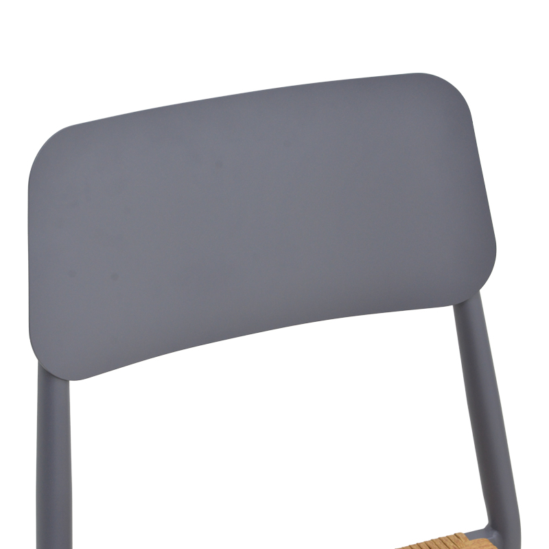 Karrige Giardino pakoworld e palosshme alumini në antracit -pe rattan në nuancë natyrale 45x56x82cm
