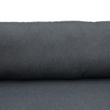 Divan dyvendësh Aurelio pakoworld metalik në të bardhë - jastëkë në nuancë anthracite 130x74x63cm