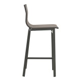 Stol bari Melina pakoworld, alumini i grumbullueshëm në antracit - tekstil në nuancë gri 57x52.5x106.5cm