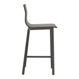Stol bari Melina pakoworld, alumini i grumbullueshëm në antracit - tekstil në nuancë gri 57x52.5x106.5cm