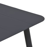 Tavolinë alumini Vista pakoworld në nuancë të zezë 120x70x72cm