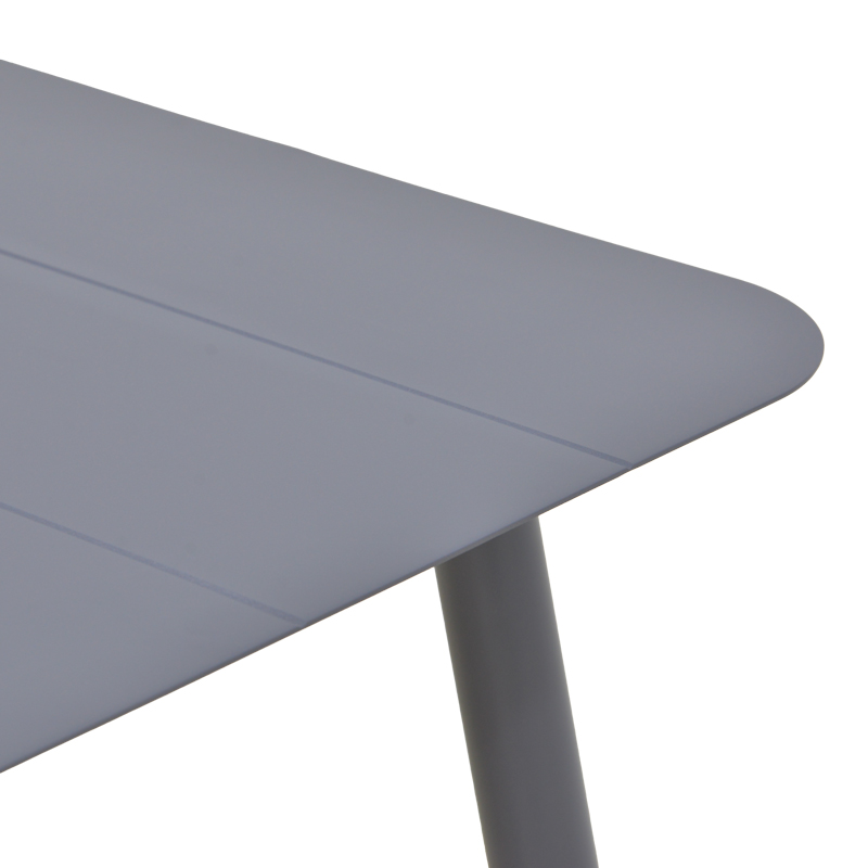 Tavolinë alumini Vista pakoworld në nuancë antraciti 150x80x72cm
