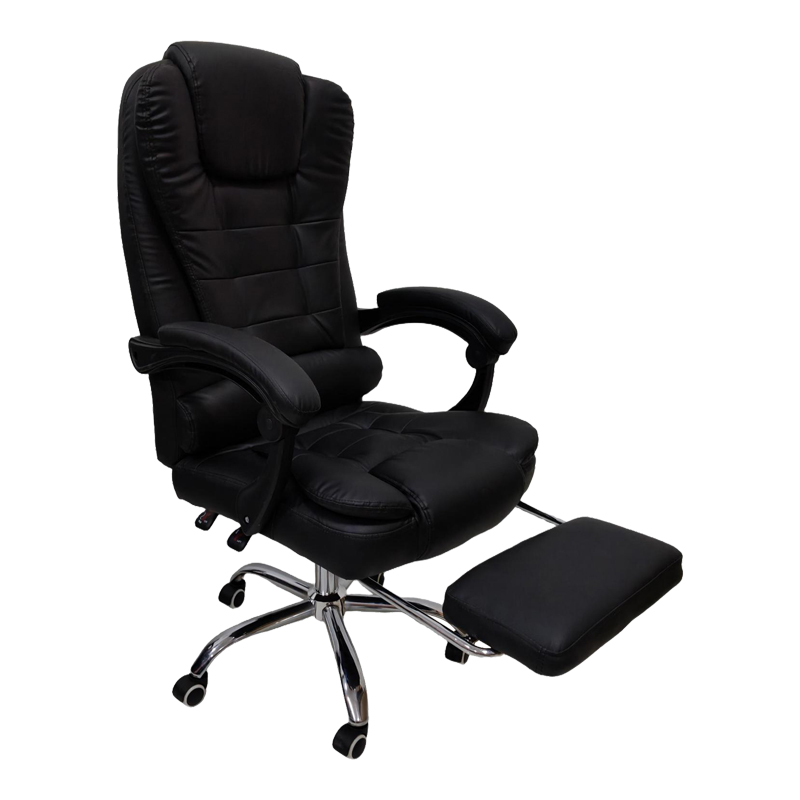 Karrige zyre drejtori me mbështetëse këmbësh Worko pakoworld pu në nuancë të zezë 53x69x114-122cm