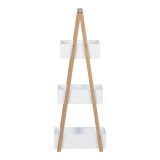 Raft dyshemeje Tercy pakoworld bambu në ngjyrë të bardhë-natyrale 30x18x80cm