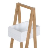 Raft dyshemeje Tercy pakoworld bambu në ngjyrë të bardhë-natyrale 30x18x80cm