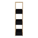 Raft dyshemeje Tercy pakoworld bambu në ngjyrë të zezë-natyrale 30x18x80cm