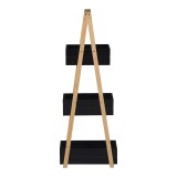 Raft dyshemeje Tercy pakoworld bambu në ngjyrë të zezë-natyrale 30x18x80cm